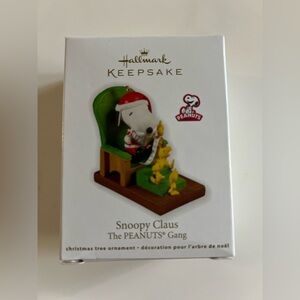 Hallmark Keepsake 2011 Peanuts Snoopy Claus Christmas Ornament Woodstock NIB